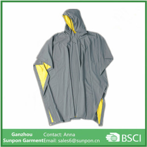 Composite Cloth PVC Adult Hoodies Raincoat PVC Poncho