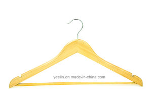 Hotel Wooden Clothes Hanger with Silver Hook