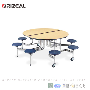 Orizeal Round Cafeteria Foldable Table